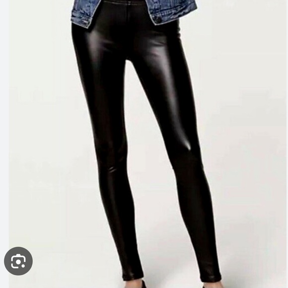 LOFT Faux Leather Leggings - Picture 2 of 2